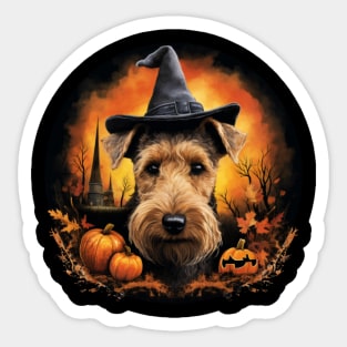 Halloween Lakeland terrier Sticker